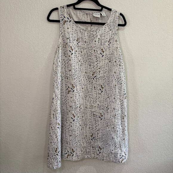 Rachel Zoe 100% Linen Sleeveless Shift Dress Women’s Large Floral Print - Picture 1 of 10